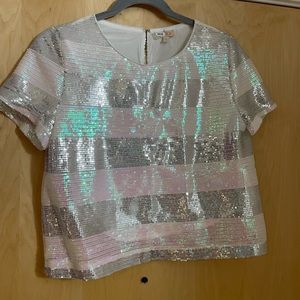 All Sequin Gianni Bini Striped Top